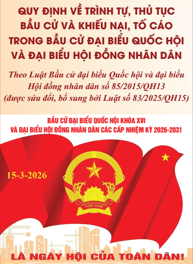 Tờ gấp bầu cử đại biểu Quốc hội khóa XVI và đại biểu Hội đồng nhân dân các cấp nhiệm kỳ 2026-2031 (1) 